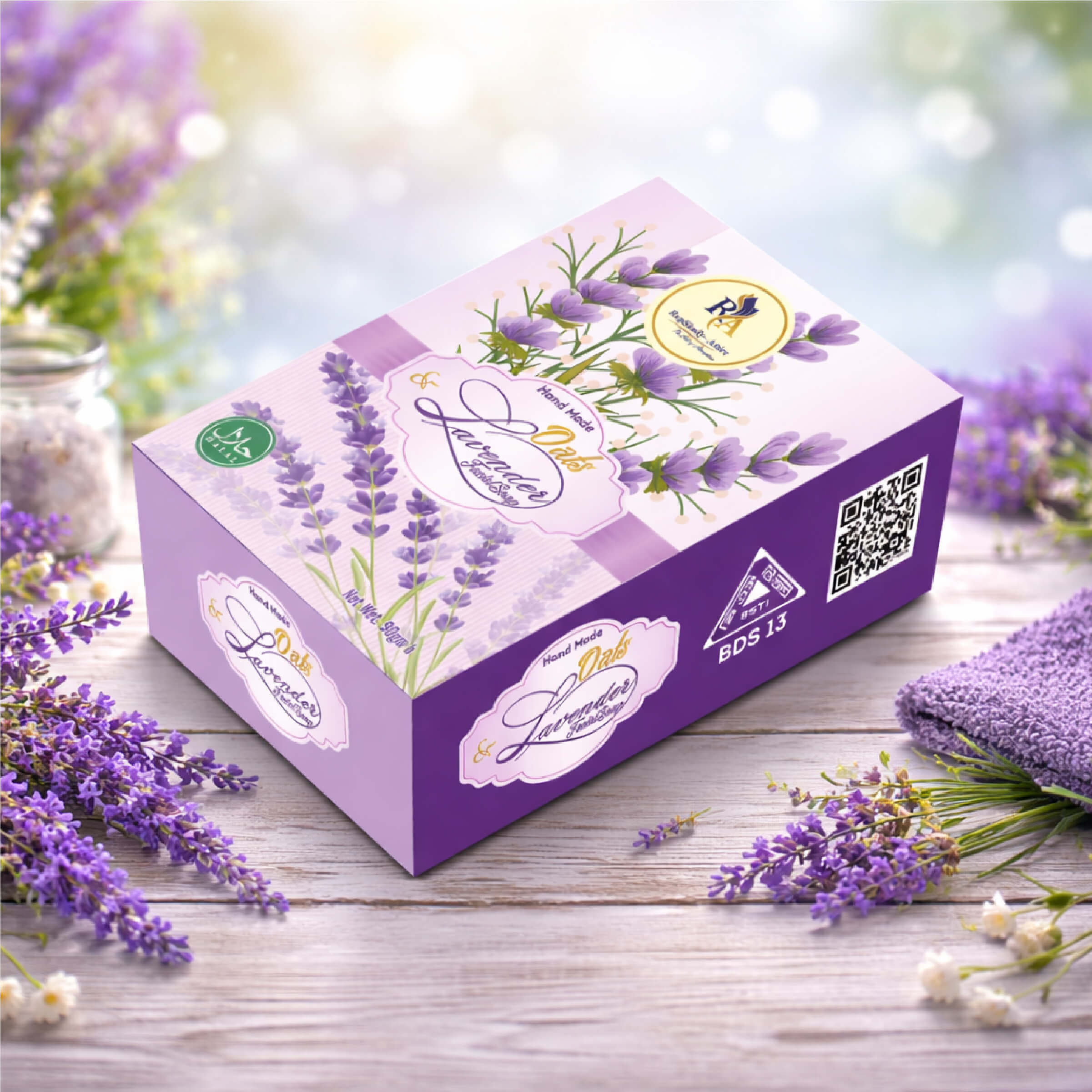 Web Image-11 Oats & Lavender Fresh Soap - Image 1