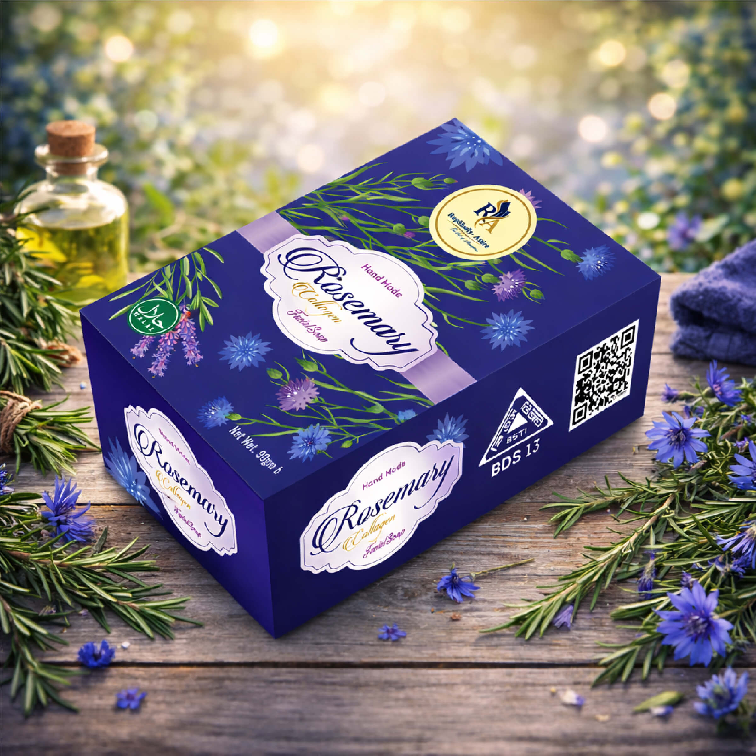 Web Image-13 Rosemary & Collagen Facial Soap - Image 1